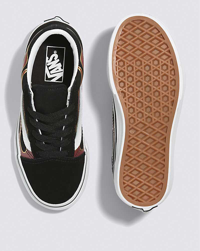 Vans Old Skool Shoe Kids' Sneakers Black / Multicolor | TK1-9220