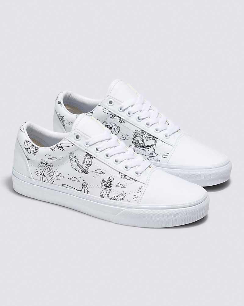 Vans Old Skool Shoe Men Sneakers White / White | ZX1-4191