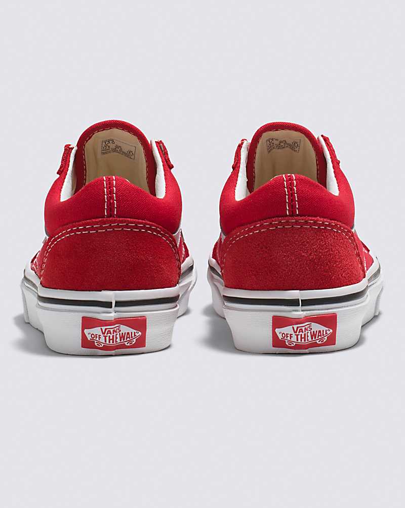 Vans Old Skool Shoes Kids' Sneakers Red / White | NJ1-0341