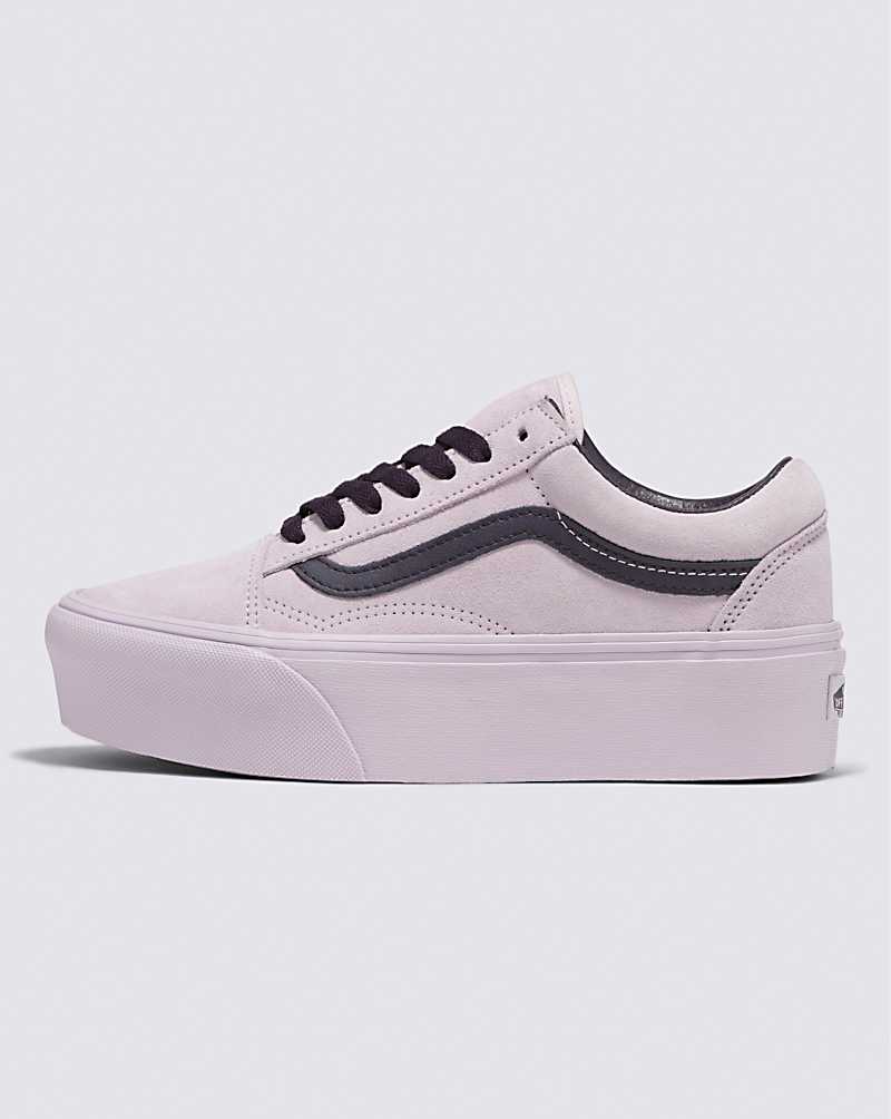 Vans Old Skool Stackform Suede Shoe Women Platform Shoes Purple | HE1-0033