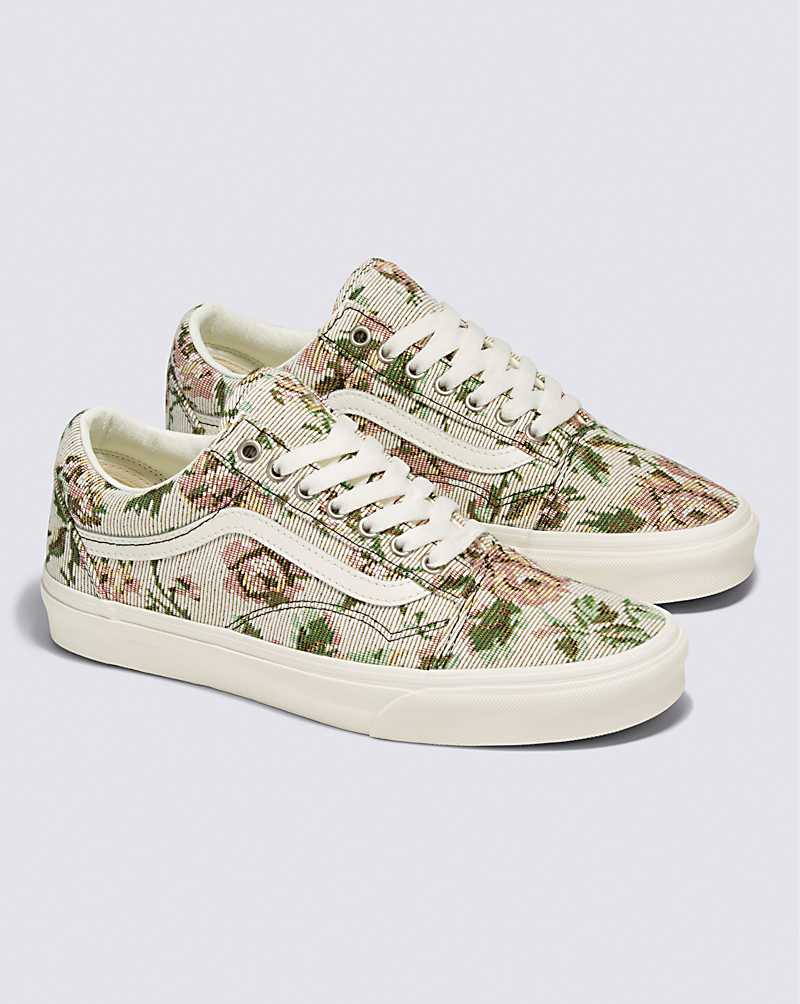 Vans Old Skool Tapestry Floral Shoe Men Sneakers White | BA1-2679