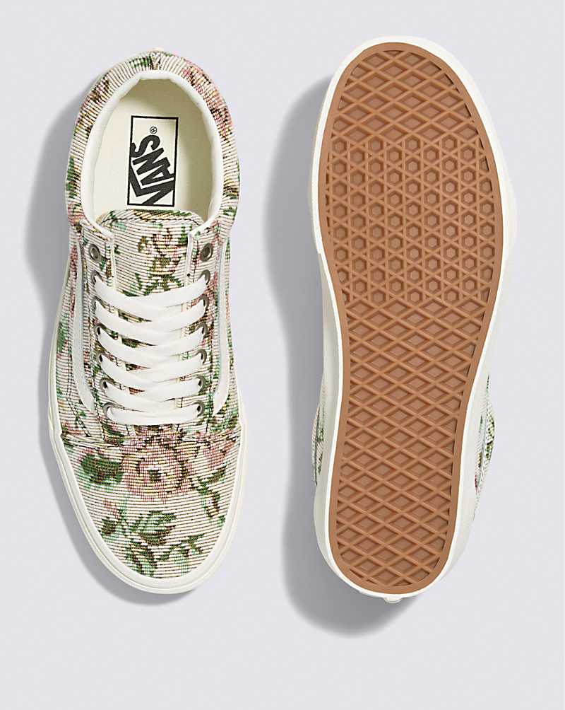 Vans Old Skool Tapestry Floral Shoe Men Sneakers White | BA1-2679