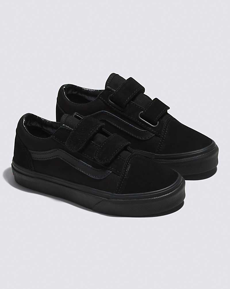 Vans Old Skool V Shoes Kids' Sneakers Black / Black | VG1-4209