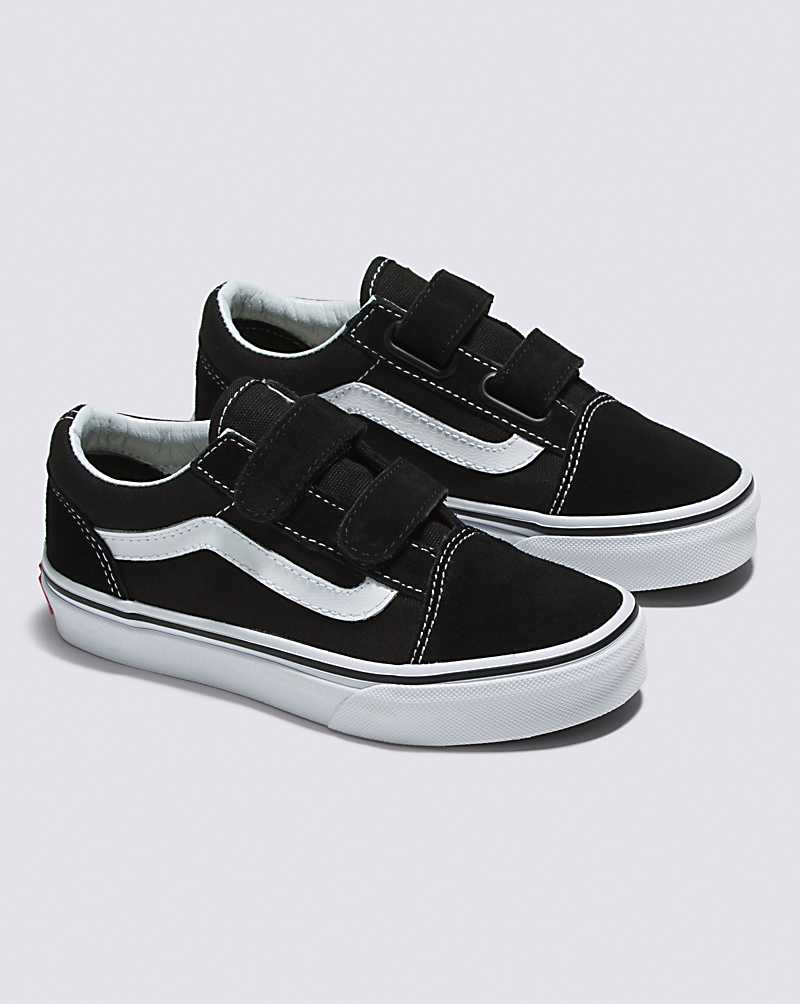 Vans Old Skool V Shoes Kids' Sneakers Black / White | YM1-8122