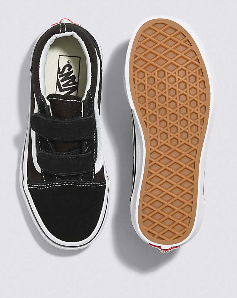 Vans Old Skool V Shoes Kids' Sneakers Black / White | YM1-8122