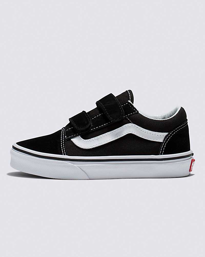 Vans Old Skool V Shoes Kids\' Sneakers Black / White | YM1-8122