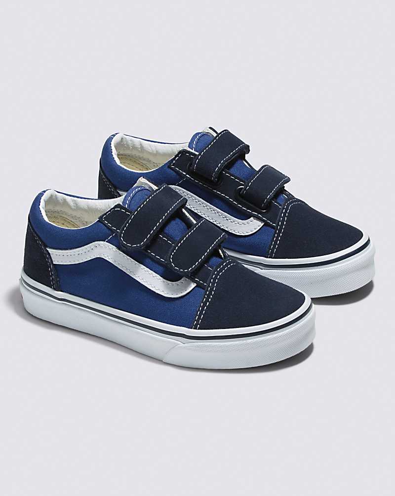 Vans Old Skool V Shoes Kids' Sneakers Navy / White | DP1-1912