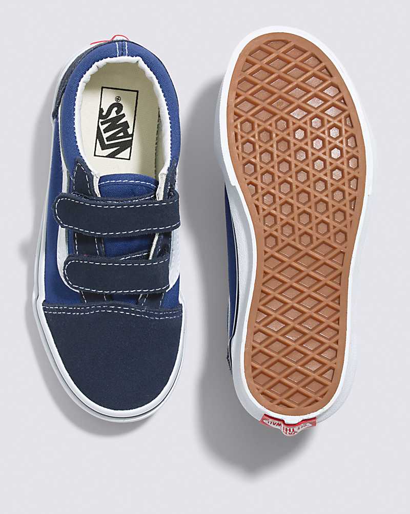 Vans Old Skool V Shoes Kids' Sneakers Navy / White | DP1-1912