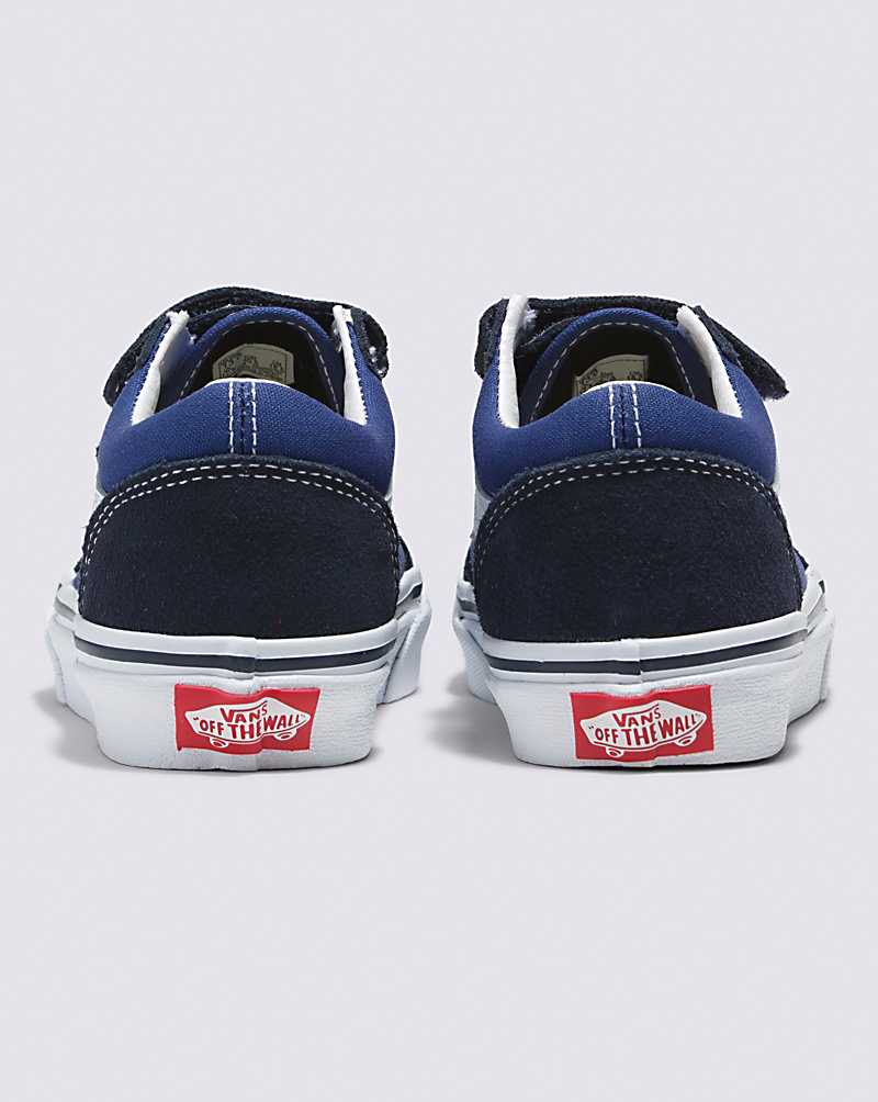 Vans Old Skool V Shoes Kids' Sneakers Navy / White | DP1-1912