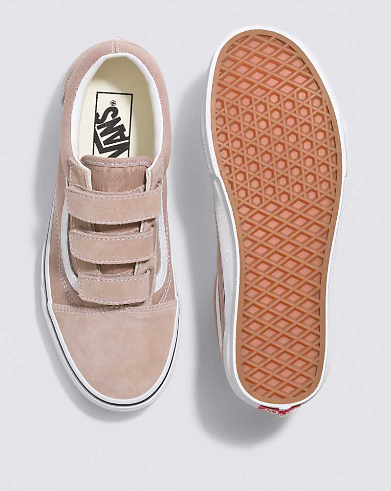 Vans Old Skool V Suede/Canvas Shoe Women Sneakers Light Coral / White | RV1-6384