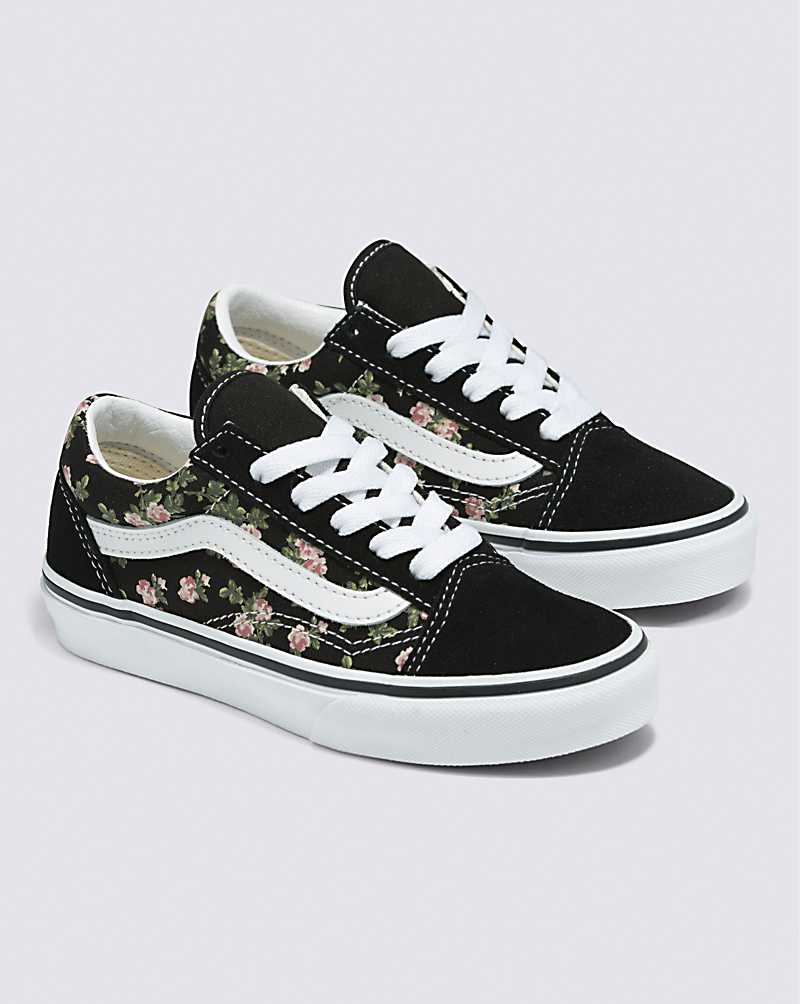 Vans Old Skool Wallflower Floral Shoe Kids' Sneakers Black | PE1-9469