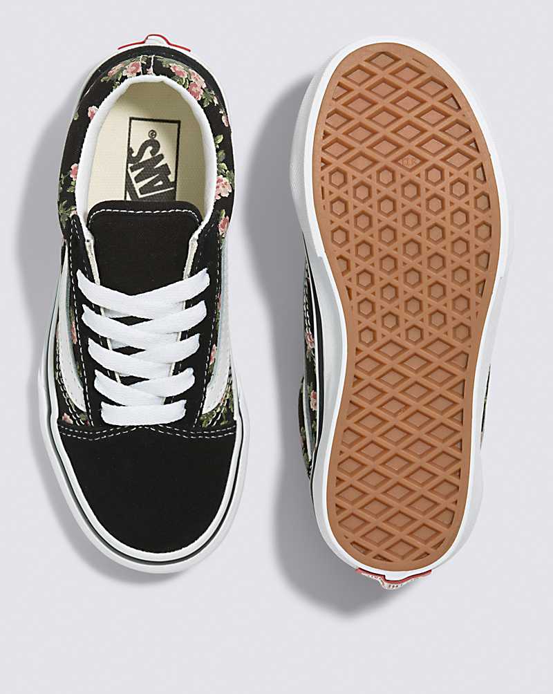 Vans Old Skool Wallflower Floral Shoe Kids' Sneakers Black | PE1-9469