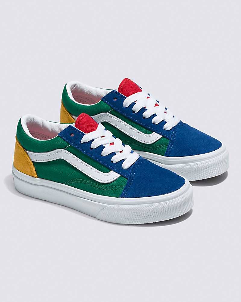 Vans Old Skool Yacht Club Shoe Kids' Sneakers Blue / Green / Yellow | JH1-7996