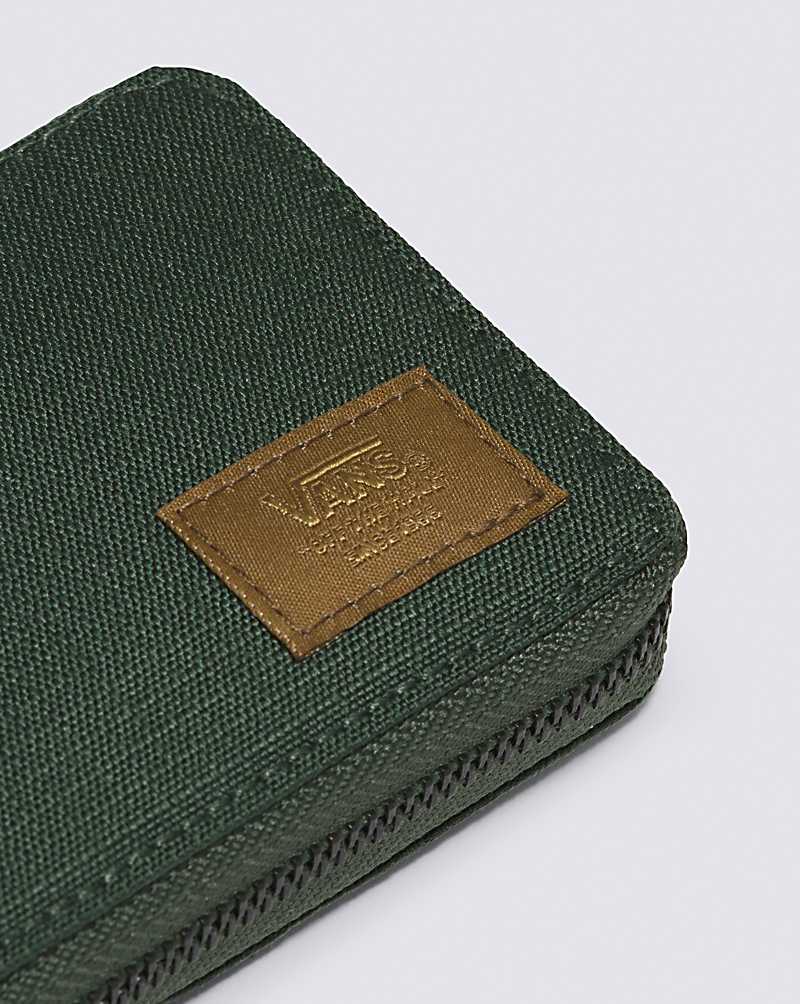 Vans Ordway Zip Men Wallets Deep Green | AD1-4150