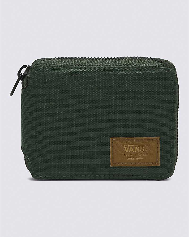 Vans Ordway Zip Men Wallets Deep Green | AD1-4150