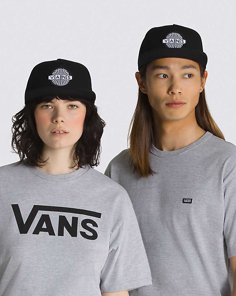 Vans Original Check Snapback Men Hats Black | VA1-3698