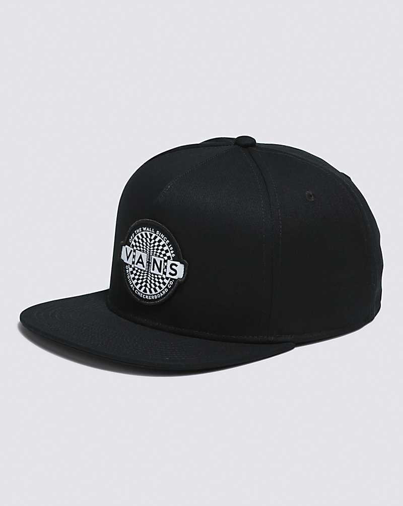 Vans Original Check Snapback Men Hats Black | VA1-3698