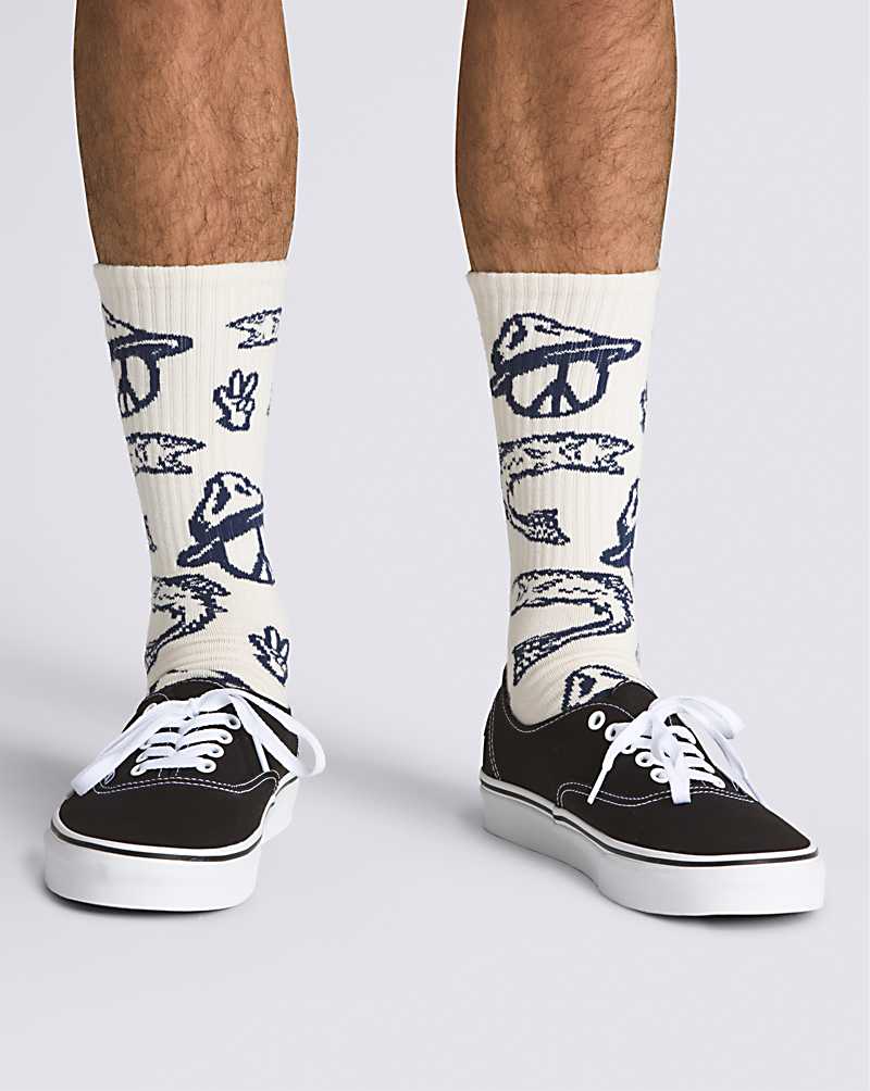 Vans Outer Limits Crew Men Socks Beige | EG1-6240