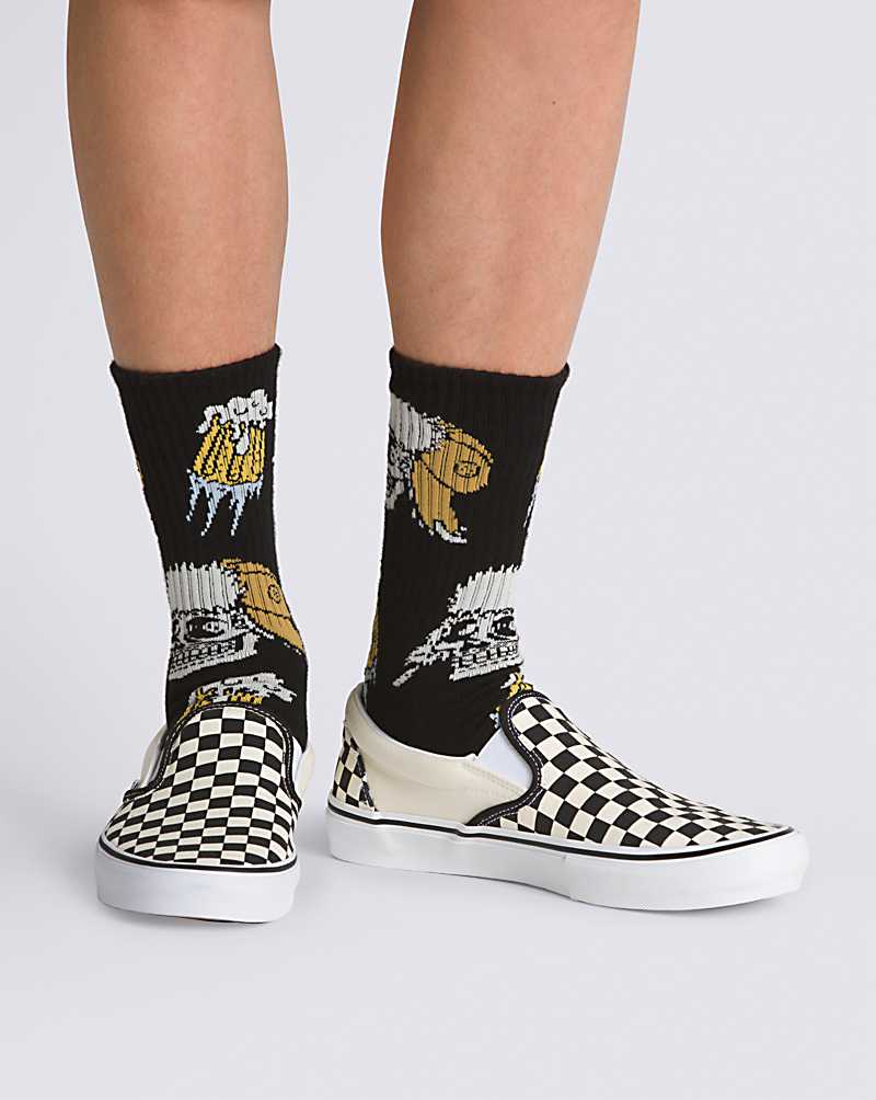 Vans Outer Limits Crew Men Socks Black | KZ1-5144