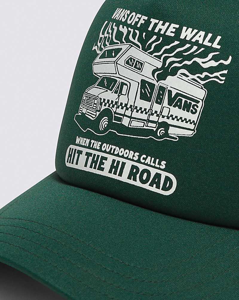 Vans Outer Limits Trucker Men Hats Dark Green | OC1-1677