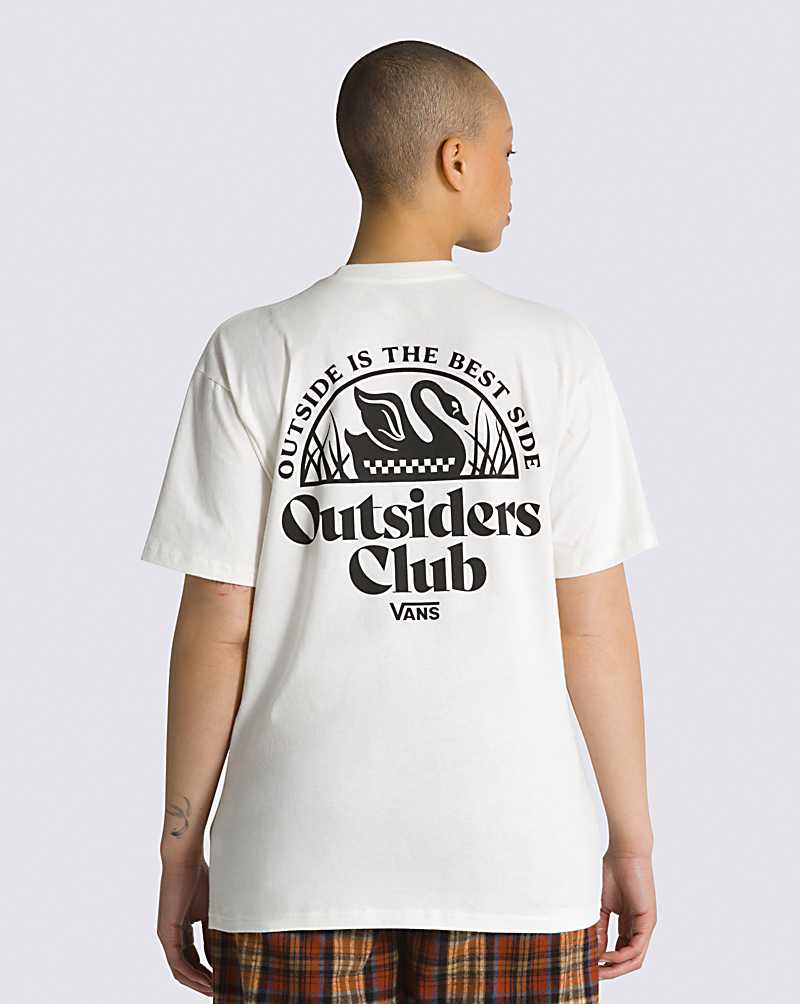 Vans Outsiders Club Pocket Men T Shirts White | PG1-9999