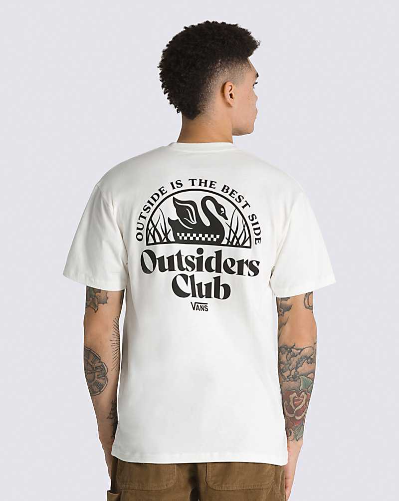 Vans Outsiders Club Pocket Men T Shirts White | PG1-9999