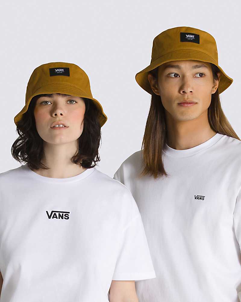 Vans Patch Bucket Men Hats Gold Brown | UU1-9487