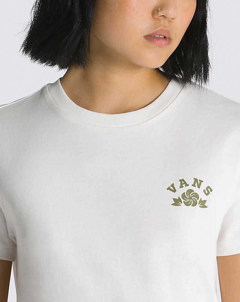 Vans Peake Crew Women T Shirts White | TV1-7553