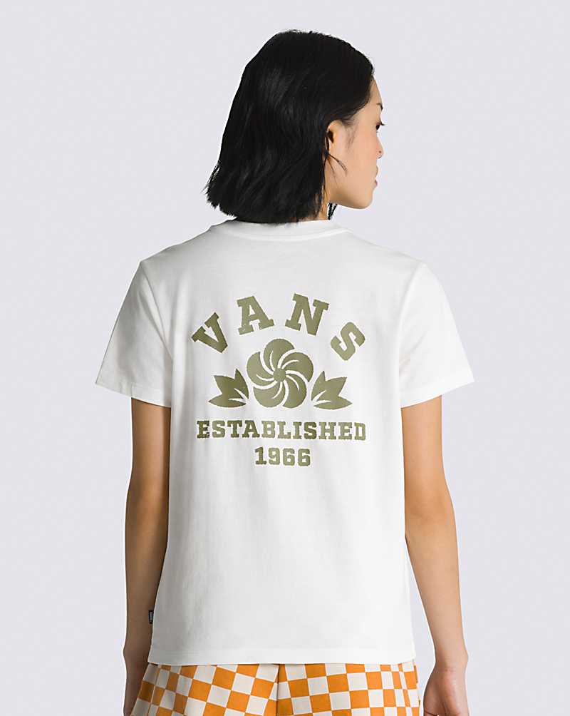 Vans Peake Crew Women T Shirts White | TV1-7553