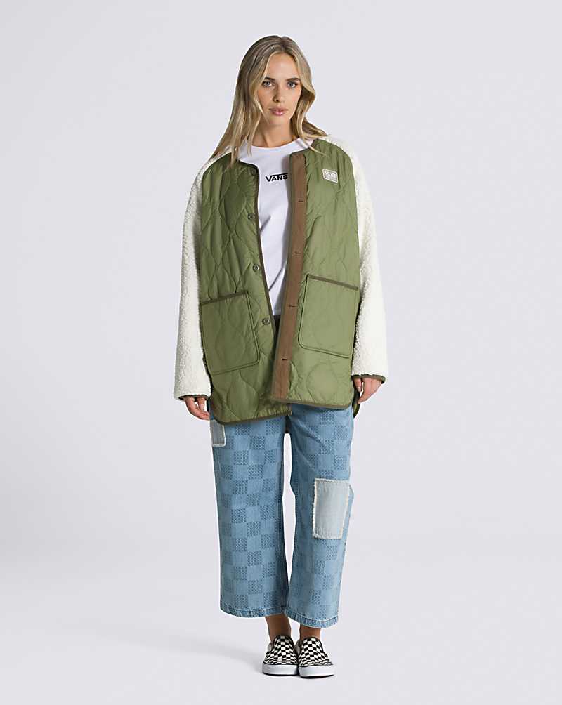 Vans Peake Quilted Liner Women Coats Green | XX1-1964