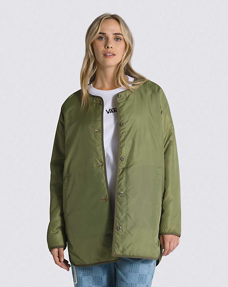 Vans Peake Quilted Liner Women Coats Green | XX1-1964