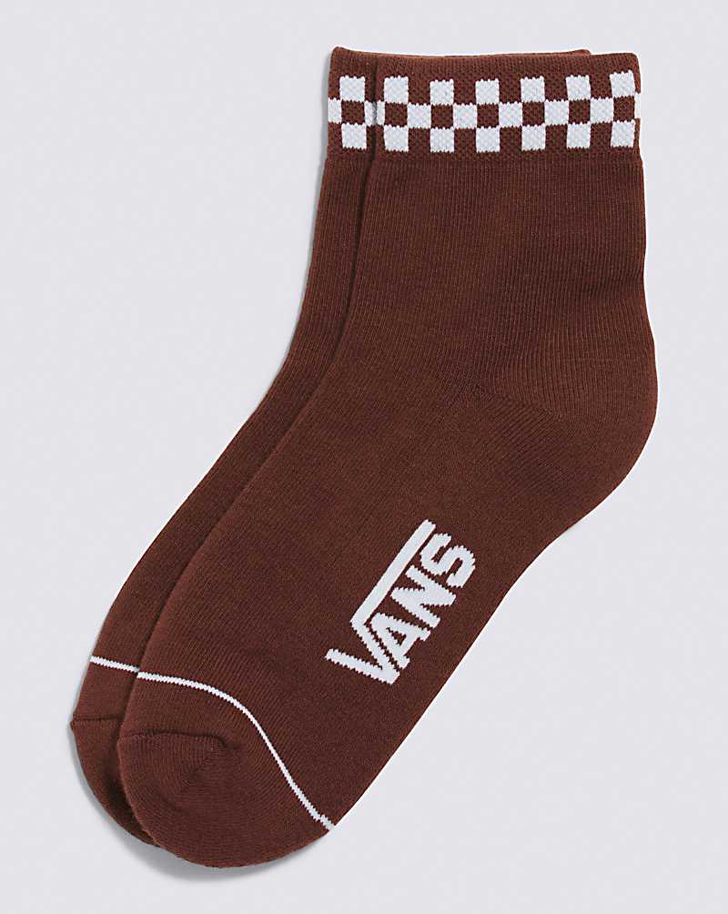 Vans Peek-A-Check Crew Women Socks Chocolate | GE1-5966