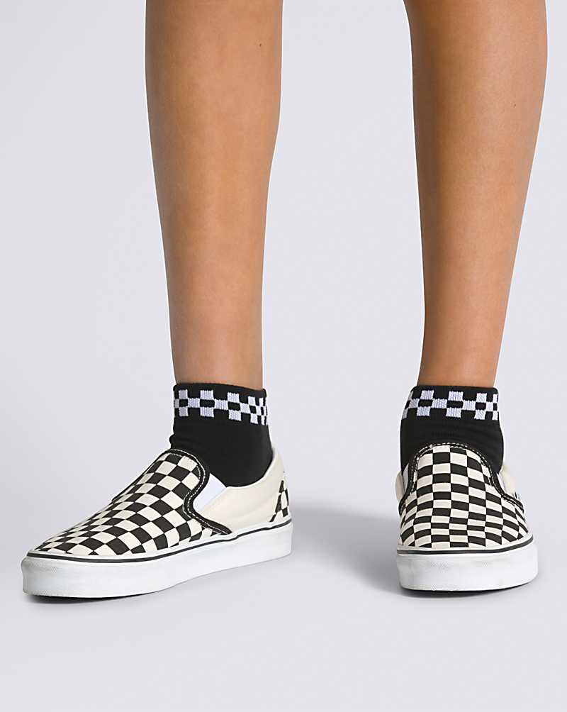 Vans Peek-A-Check Kids' Socks Black | RD1-8058