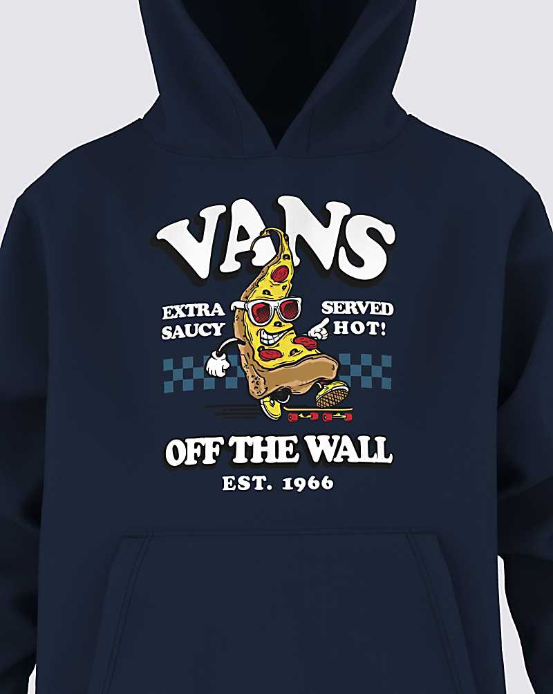 Vans Pizza Face Pullover Kids' Hoodie Blue | HM1-9775