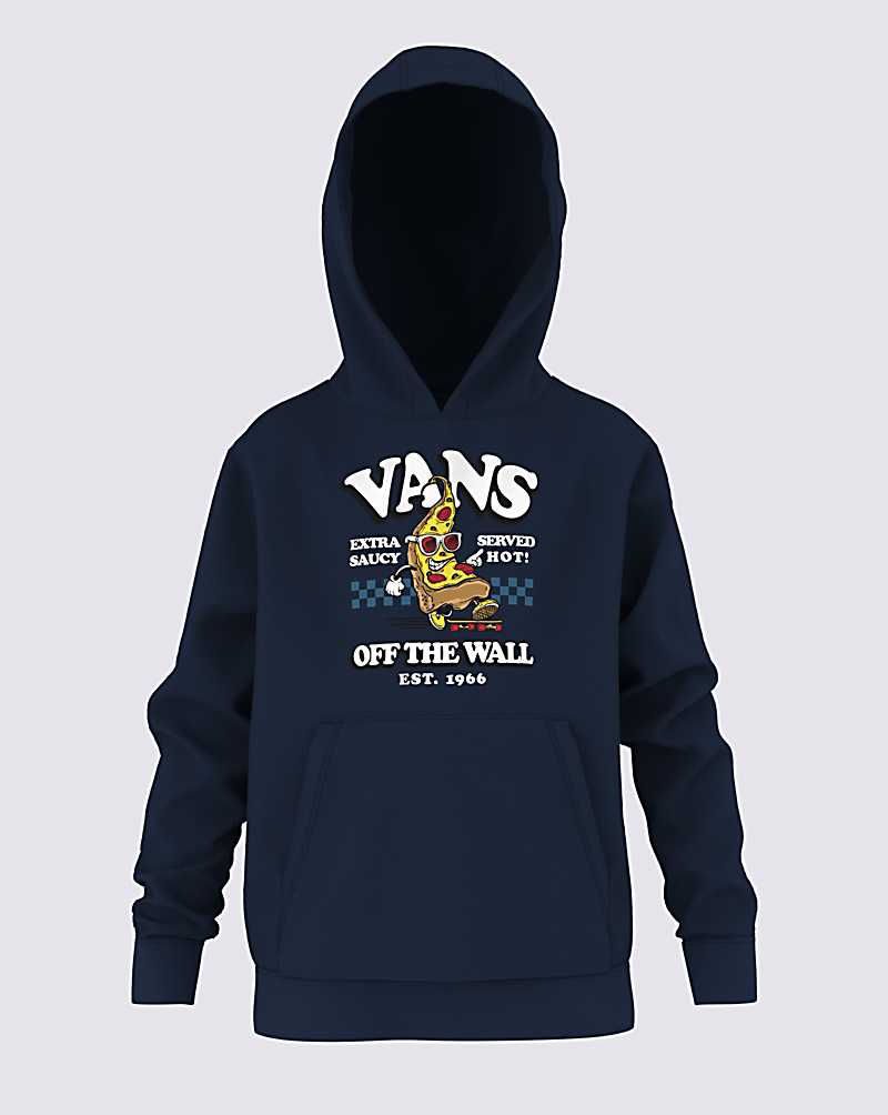 Vans Pizza Face Pullover Kids\' Hoodie Blue | HM1-9775