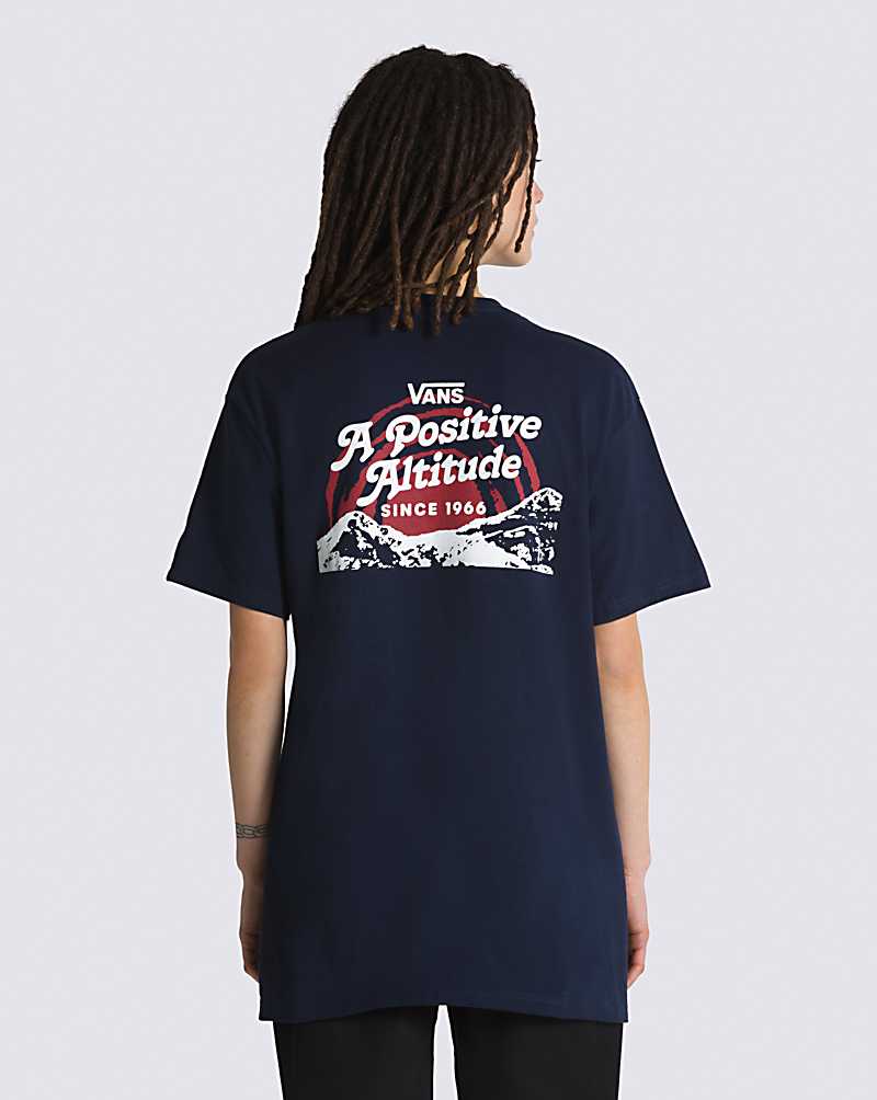 Vans Positive Attitude Men T Shirts Navy | JO1-7867