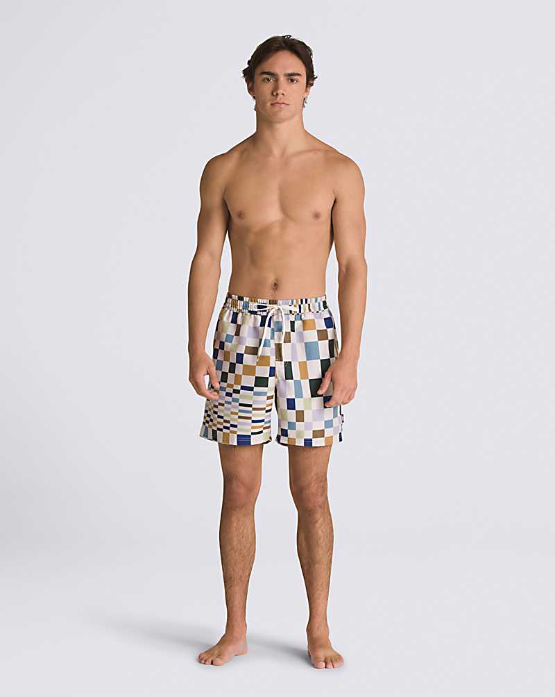 Vans Primary Print 17'' Elastic Men Boardshorts Beige | HT1-3976