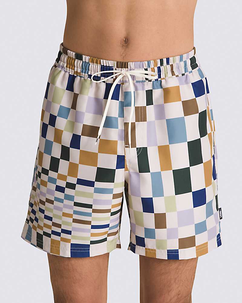 Vans Primary Print 17\'\' Elastic Men Boardshorts Beige | HT1-3976