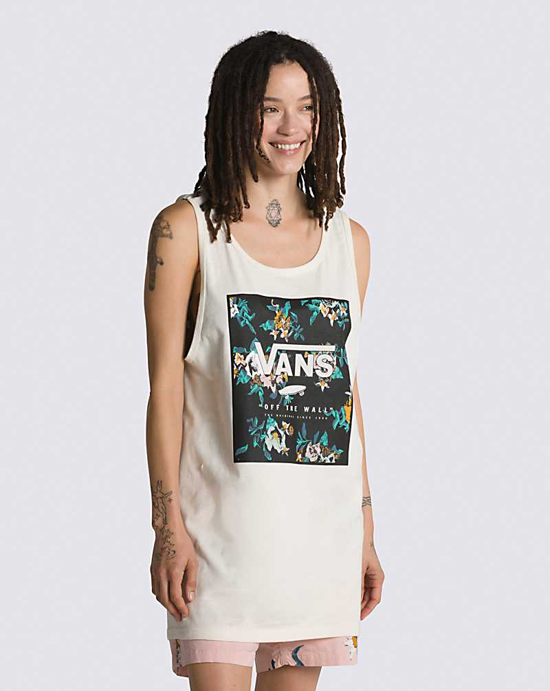 Vans Print Box Men Tanks White / Black | DQ1-1027