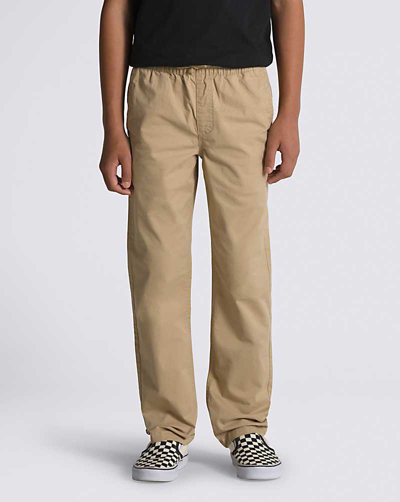 Vans Range Elastic Waist Kids' Pants Khaki | VF1-4674