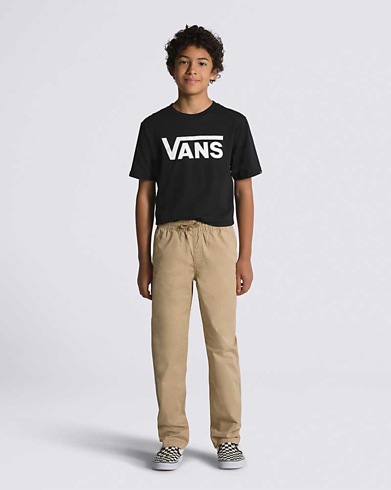 Vans Range Elastic Waist Kids\' Pants Khaki | VF1-4674