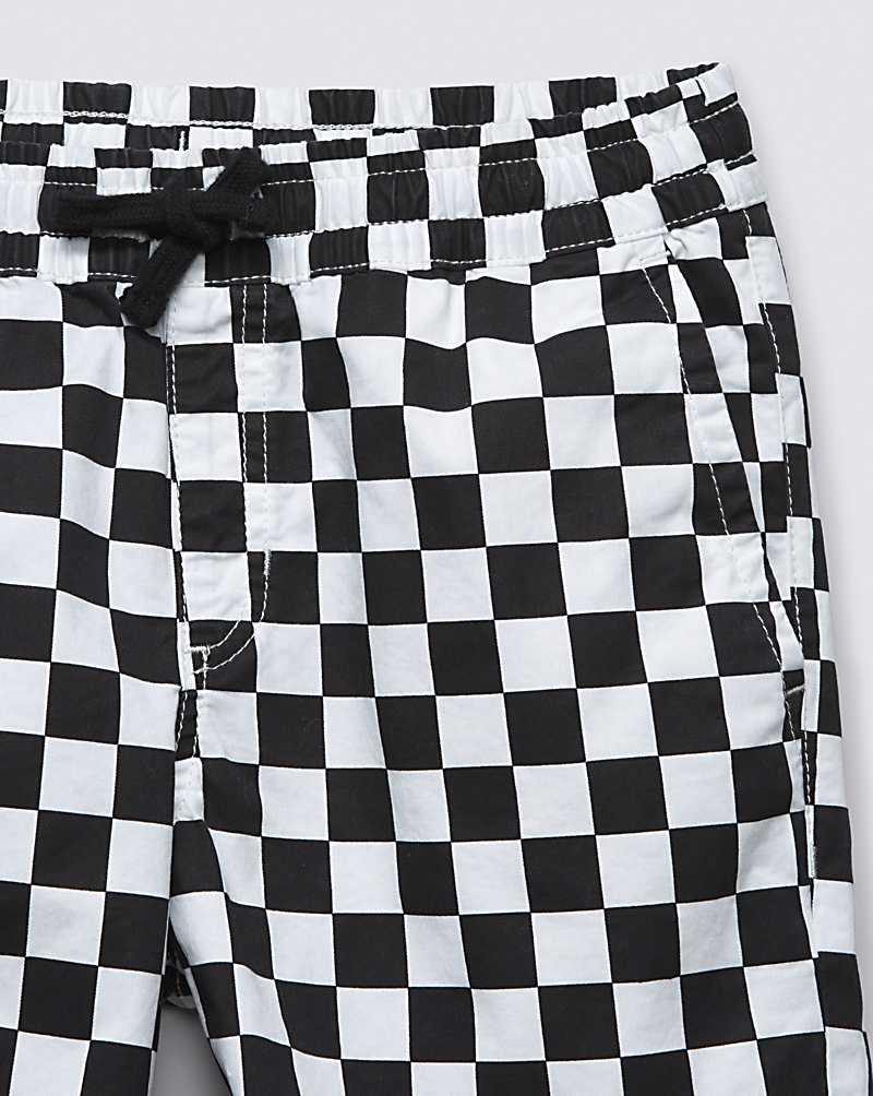 Vans Range Elastic Waist Kids' Shorts Black / White | OF1-3978