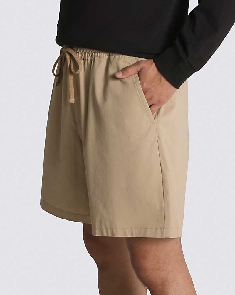 Vans Range Relaxed Elastic Men Shorts Khaki | KY1-4963