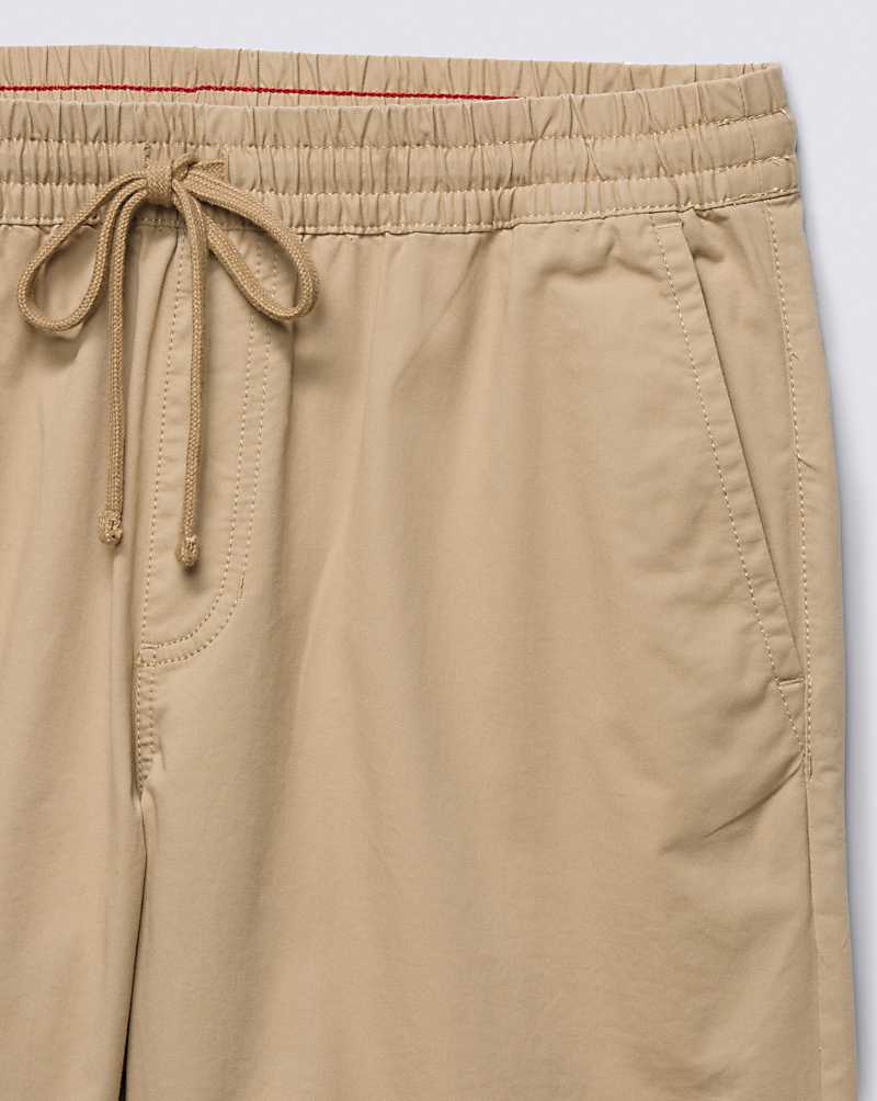 Vans Range Relaxed Elastic Men Shorts Khaki | KY1-4963