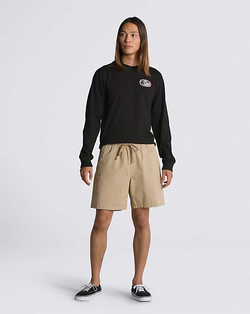 Vans Range Relaxed Elastic Men Shorts Khaki | KY1-4963