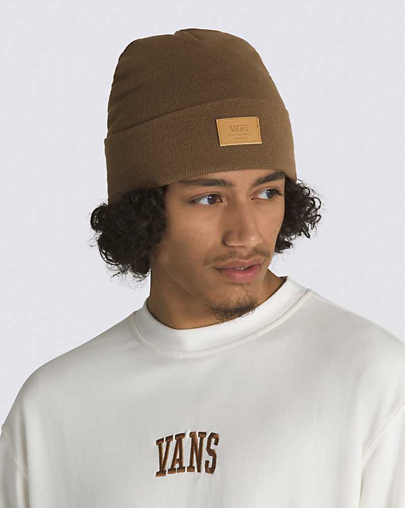 Vans Rayland Tall Cuff Men Beanie Dark Yellow | PO1-6048