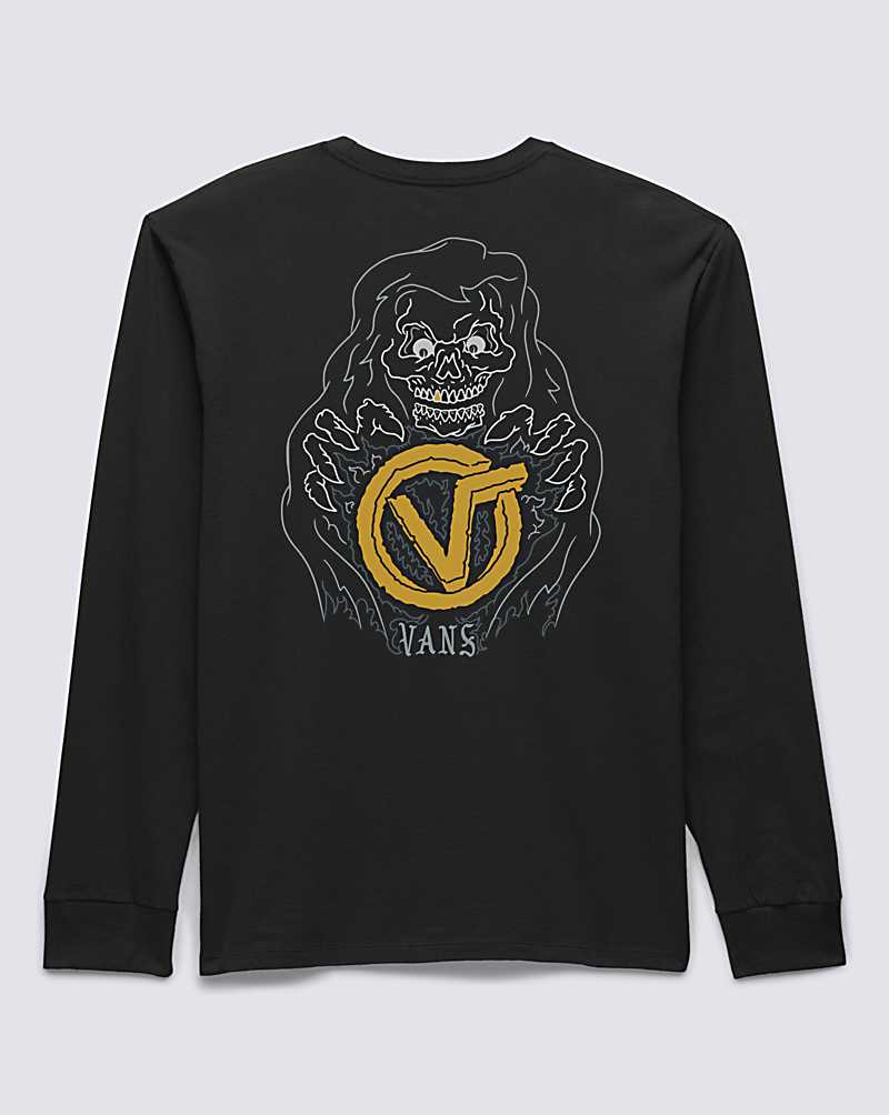 Vans Reapen Long Sleeve Men T Shirts Black | HV1-9133