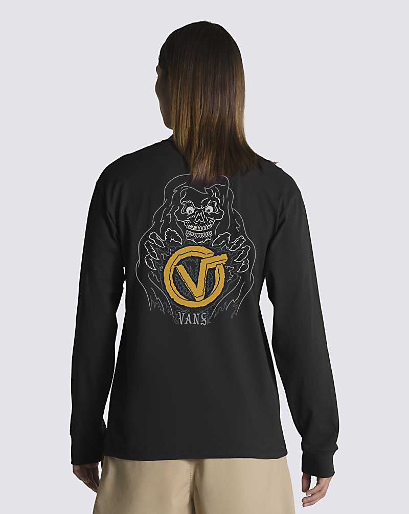 Vans Reapen Long Sleeve Men T Shirts Black | HV1-9133