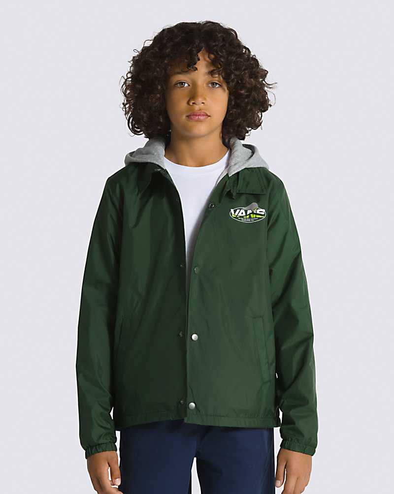 Vans Riley Jacket Kids\' Jackets Green | PK1-6391