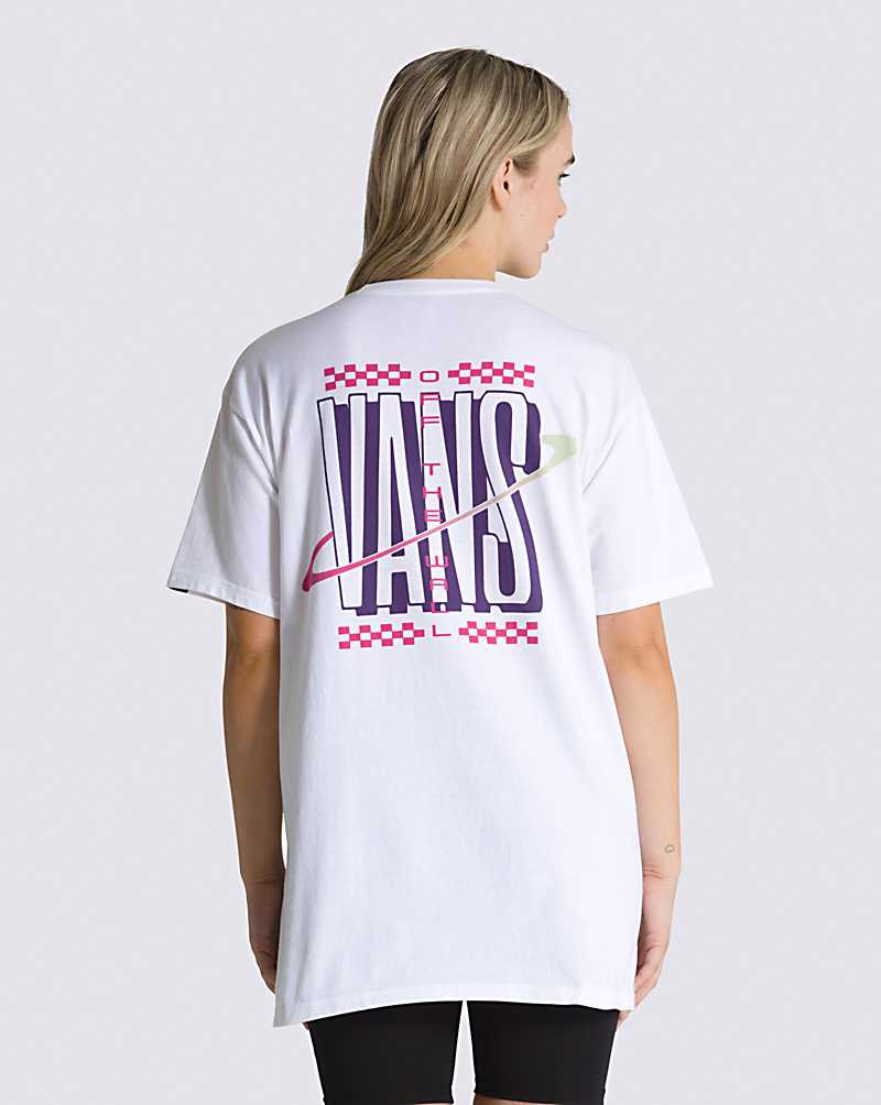 Vans Ringed Logo Men T Shirts White | CR1-8815